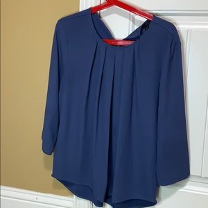sea blue formal and casual blouse from ann taylor
